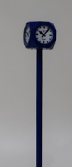 Krois-Modell KM6022, Wiener Würfeluhr blau, beleuchtet