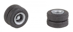 Faller 163117, 2 complete wheels (rear axle) for van and bus