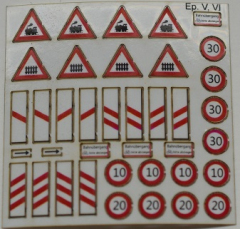 LaserCraft 91-023, Railway crossing signs of epoch V - VI