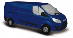 Busch 52401, Ford Transit Custom Kastenwagen, Blau