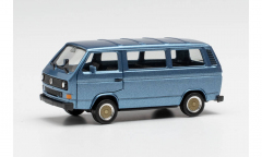 Herpa 730876, VW T3 Bus mit BBS-Felgen, blaumetallic