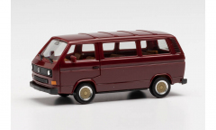 Herpa 420914, VW T3 Bus mit BBS-Felgen, weinrot