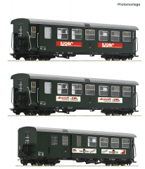 Roco 34034, 3 pcs. Set: narrow-gauge passenger carriage, ÖBB
