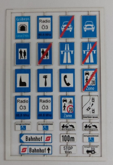 LaserCraft 91-604, The information signs and additional panels 28 pieces 1:87