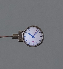 Krois-Modell 6061, ÖBB platform clock illuminated for wall mounting.