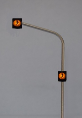 Krois Model 1117A, 3x SG300, pedestrian traffic light, yellow caution lamp, left-hand arm, Austria