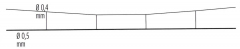 Sommerfeldt 183, Fahrdraht verkupfert 0,5 x 380 mm offen (5 Stück)