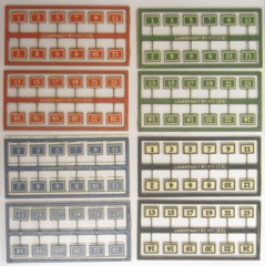 LaserCraft 91-111 ouse Numbers from 1-24 Scale H0