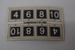 LaserCraft 91-363 ÖBB Geschwindigkeitsanzeiger Spur H0 8 Stück
